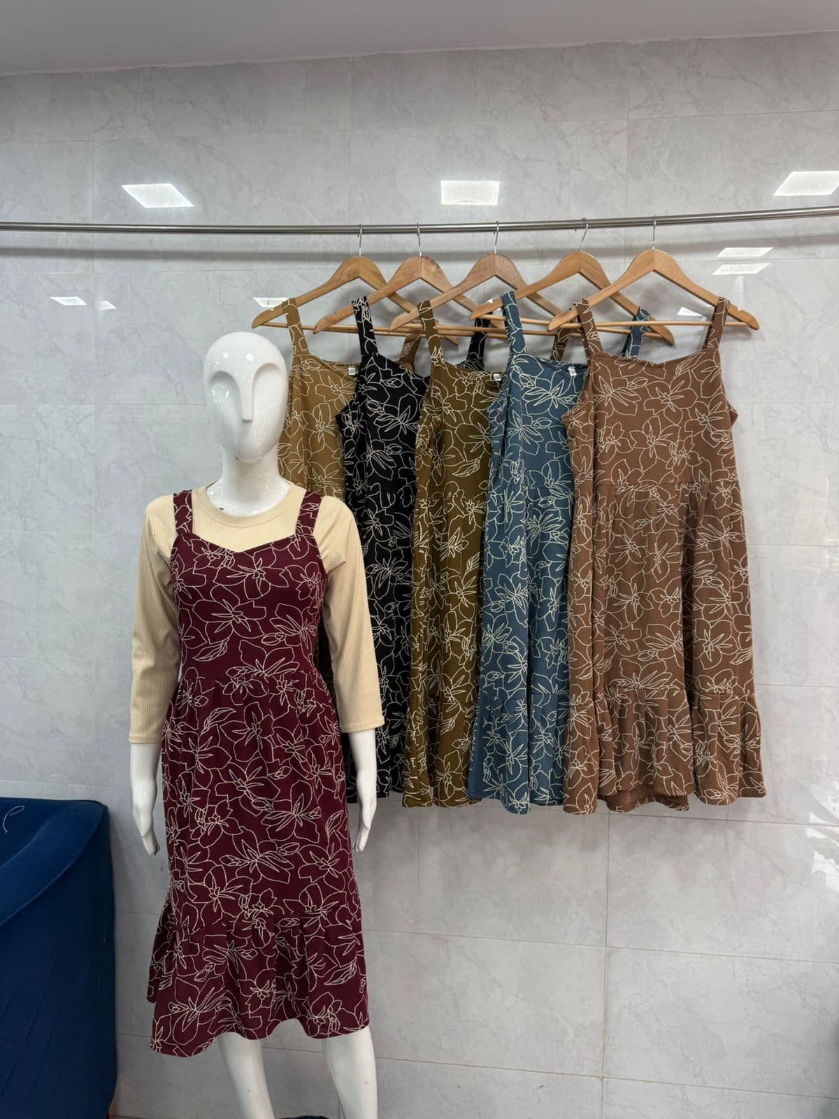 Embroidered Slip Dress